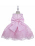 Baby Girls Pink Rhinestone Embellished Sash Flower Girl Dress 6-24 Months - SophiasStyle.com